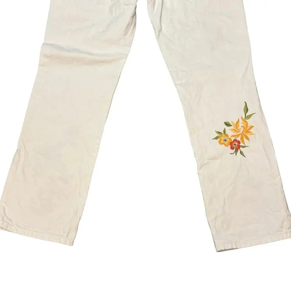 Reformation Cynthia High Rose Straight Leg Jeans Button Up Cream Boho Women's 28 - Picture 9 of 12